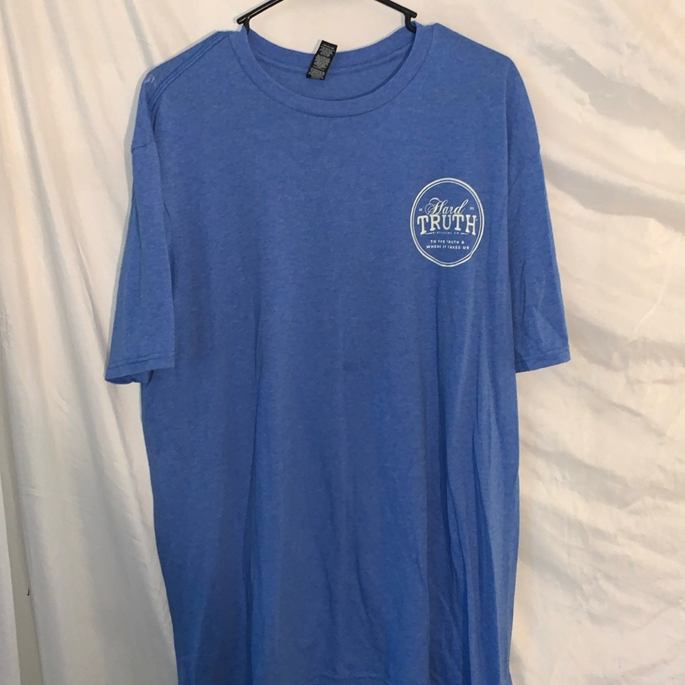 New blue t shirt hard truth distillery 2 XL